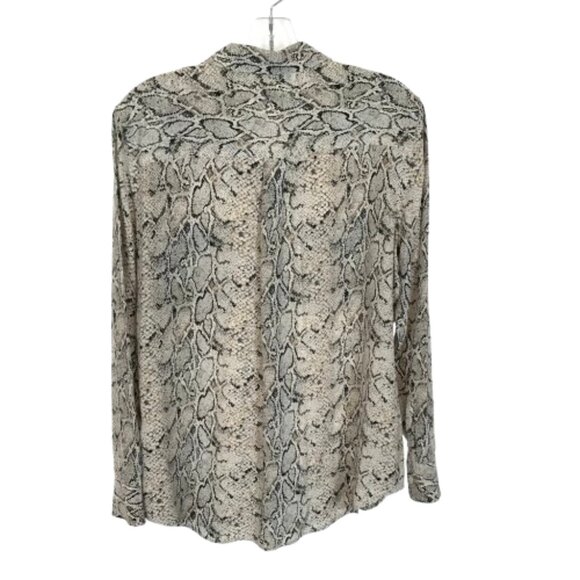 Womens Size Large Equipment Femme Slim Signature Silk Shirt in Snakeskin Print - Picture 6 of 7